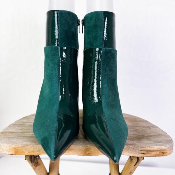 Gianni Bini Harrison Retro Boho Indie Suede Patchwork Boots Green Size 7.5 NEW - Picture 4 of 10